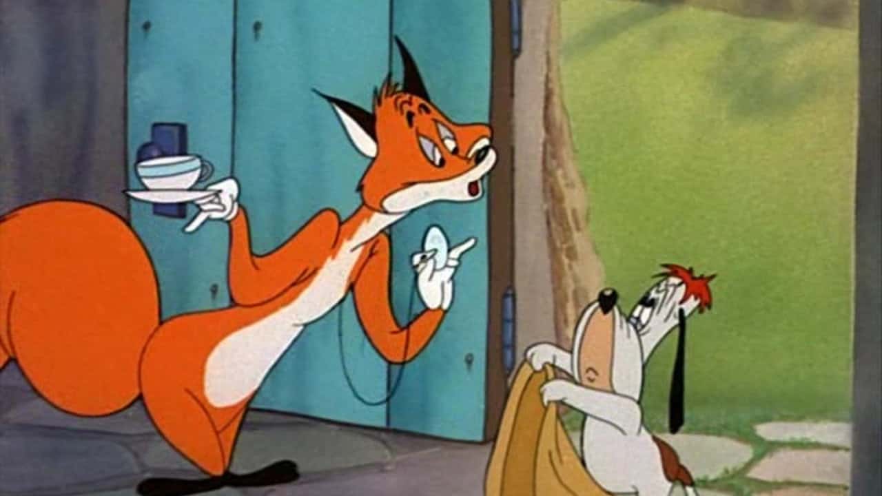 Кадр з фільму Полювання на лиса (1949)