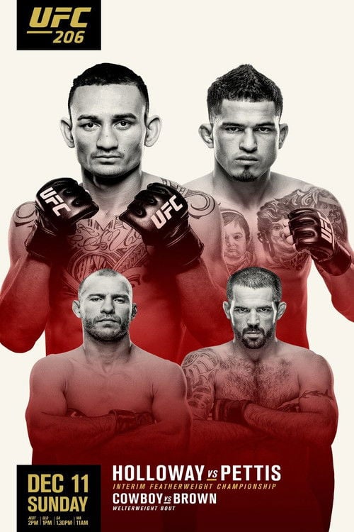 Постер UFC 206: Holloway vs. Pettis (2016)