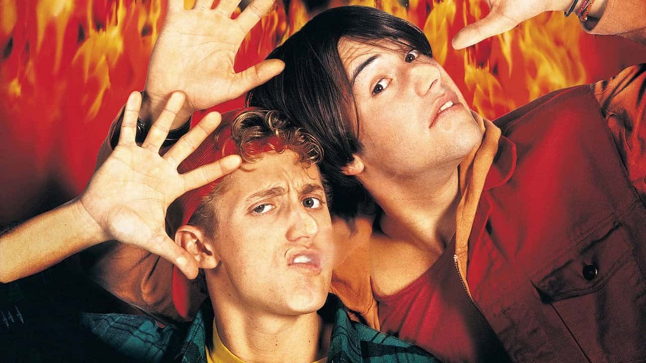 Кадр з фільму Неймовірна подорож Білла і Теда (1991)