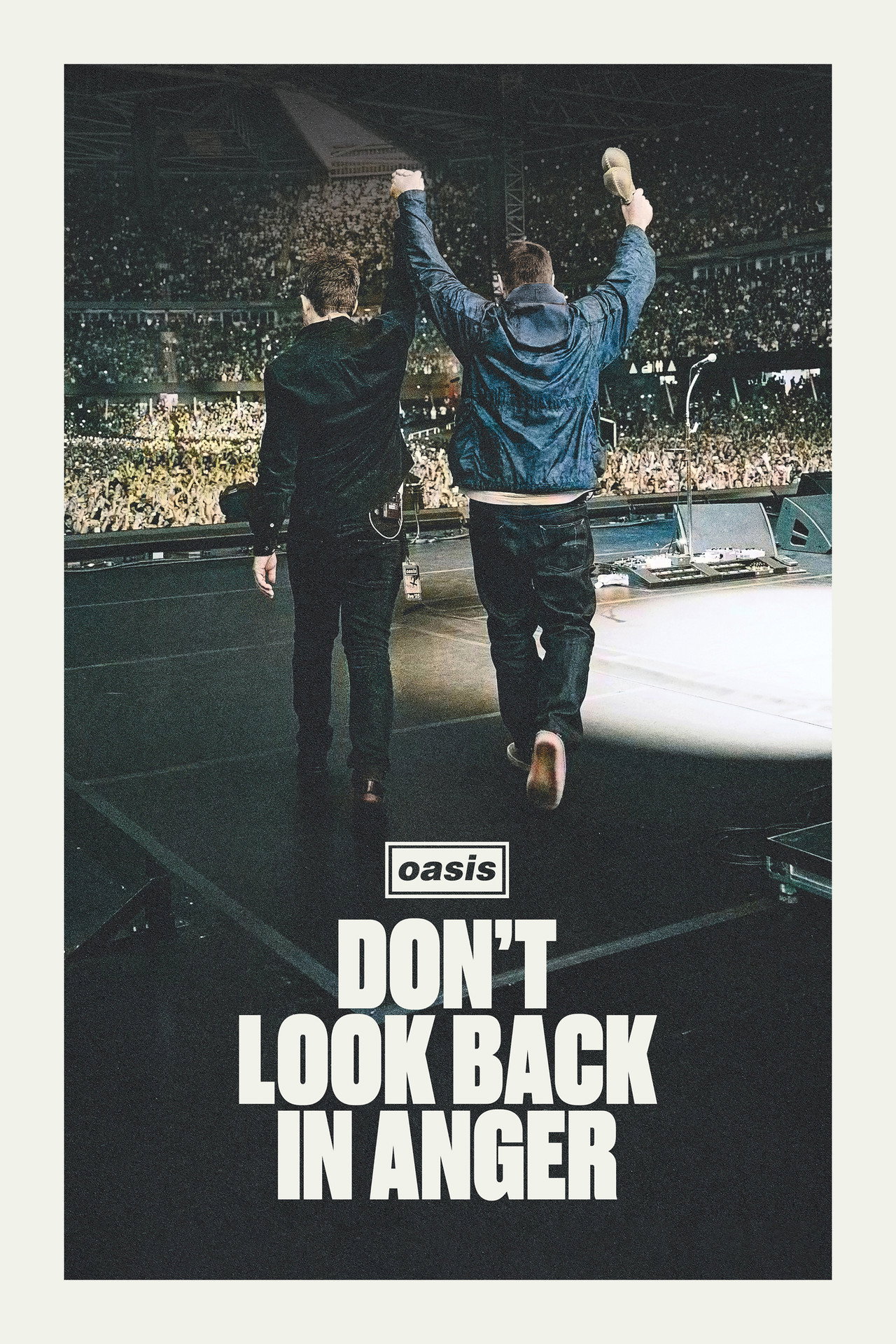 Постер документального фільму Oasis: Don't Look Back in Anger — Ліам і Ноел Ґаллахери на сцені