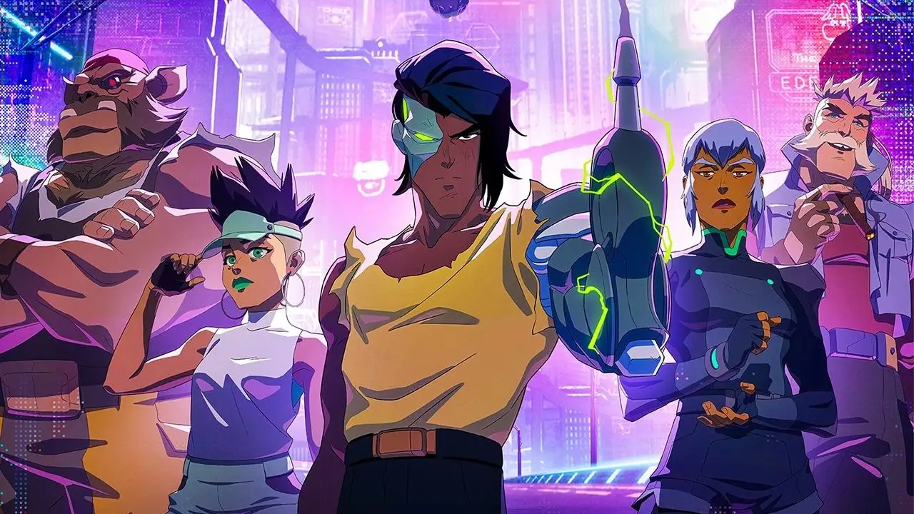 Кадр із серіалу Капітан Лазерний Яструб. Blood Dragon: Ремікс (2023)